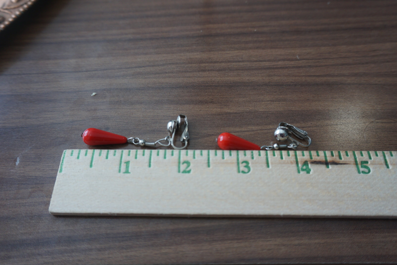Red Teardrop Earrings