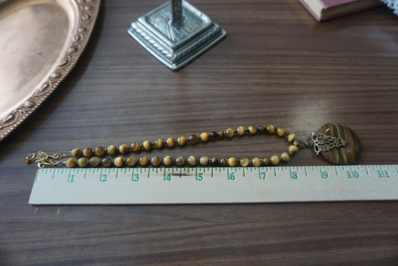 Elegant Tiger Eye Pendant Necklace