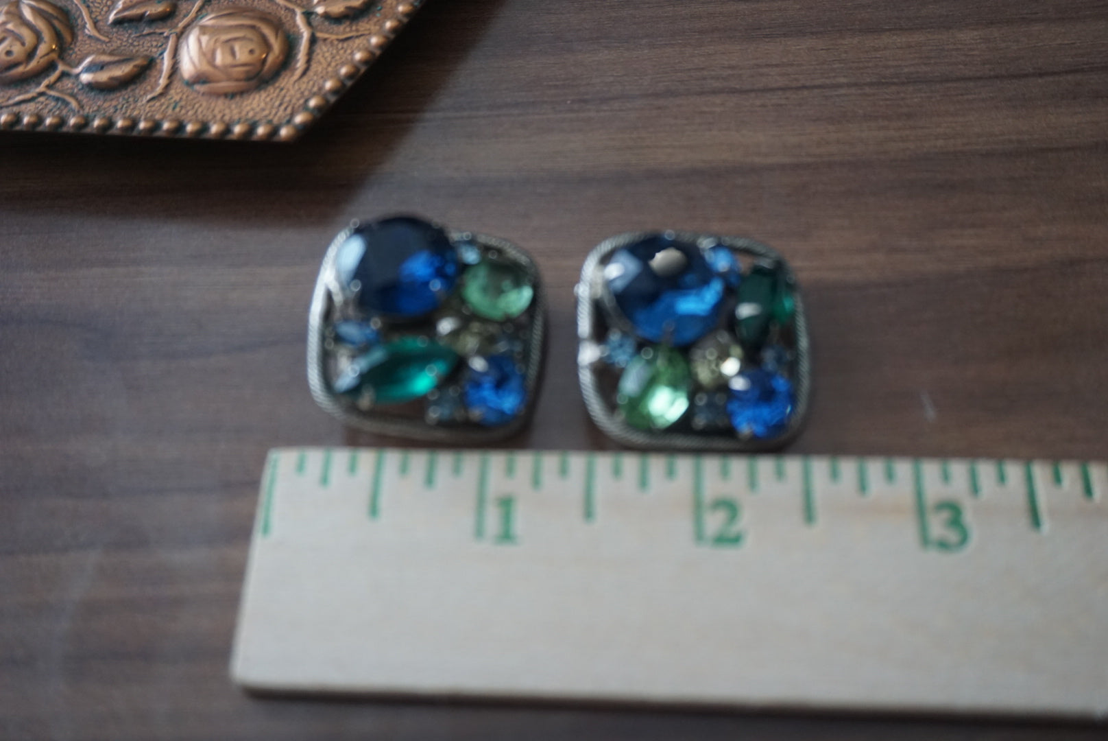 Colorful Vintage Clip-On Earrings