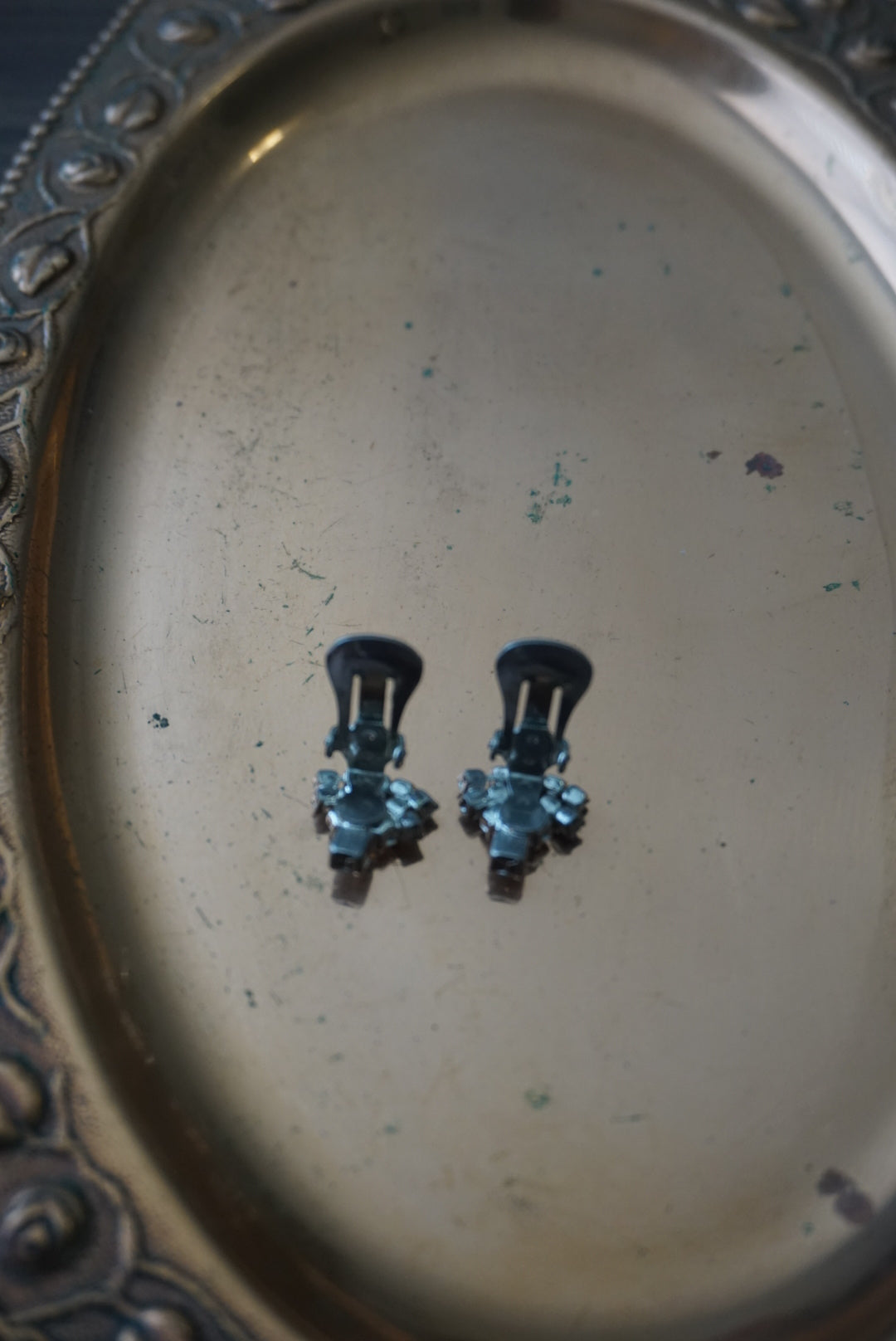 Vintage Rhinestone Clip-On Earrings