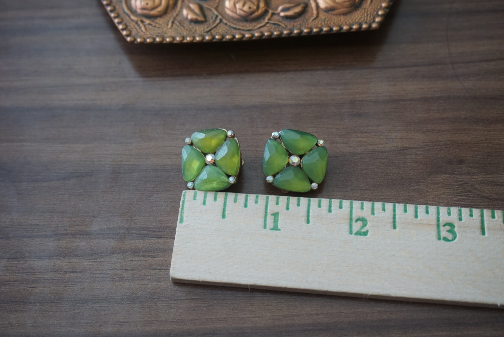 Green Gemstone Earrings