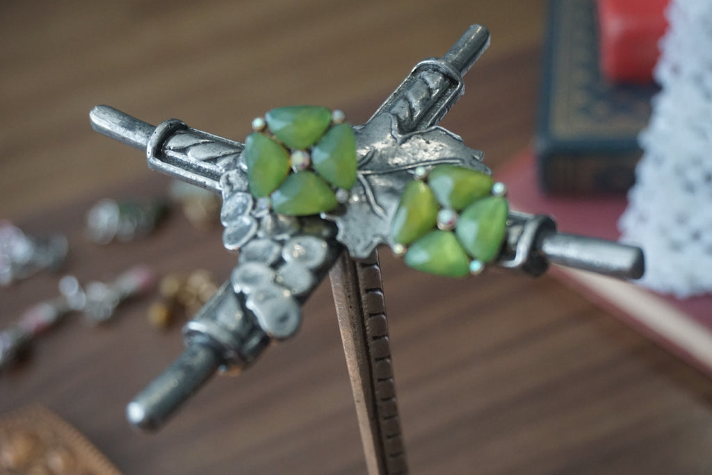 Green Gemstone Earrings