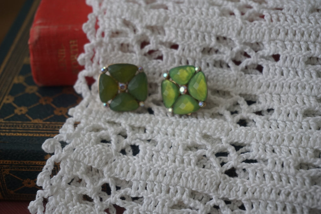 Green Gemstone Earrings