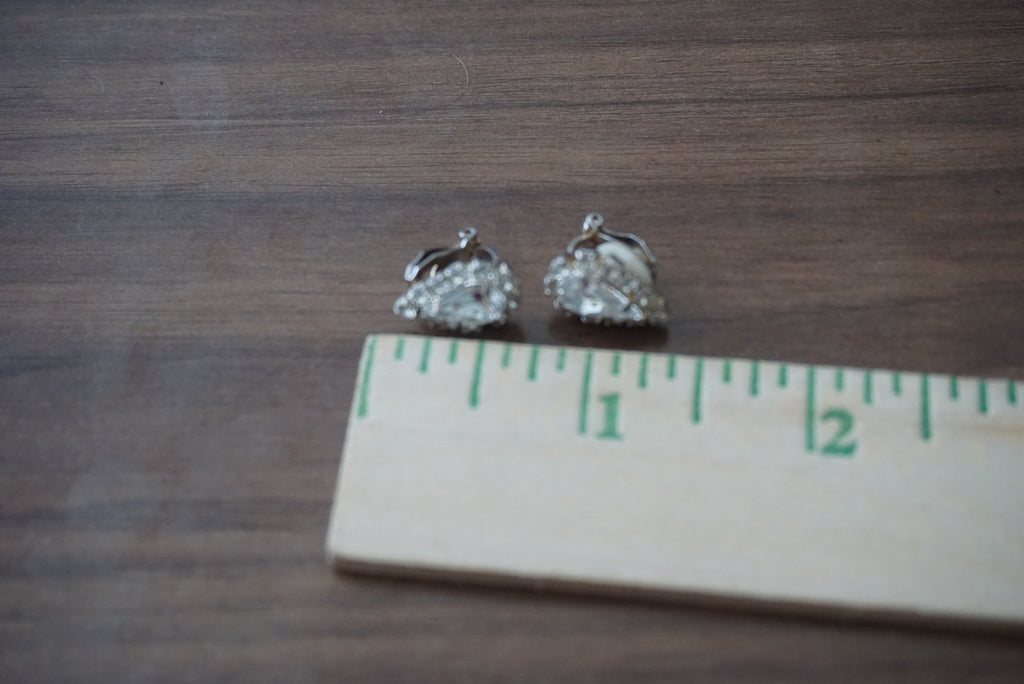 Vintage Rhinestone Clip-On Earrings
