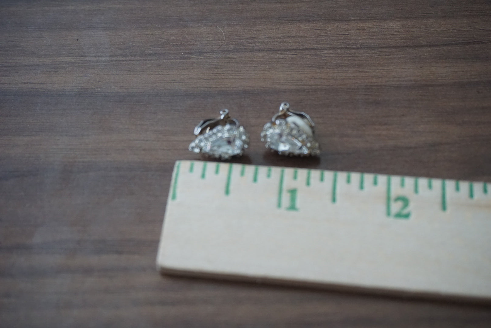 Vintage Rhinestone Clip-On Earrings