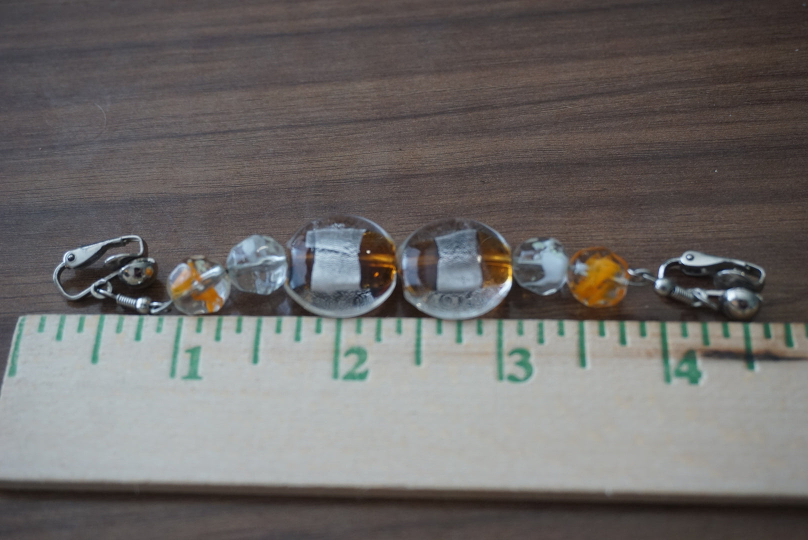 Elegant Silver and Amber Dangle Earrings