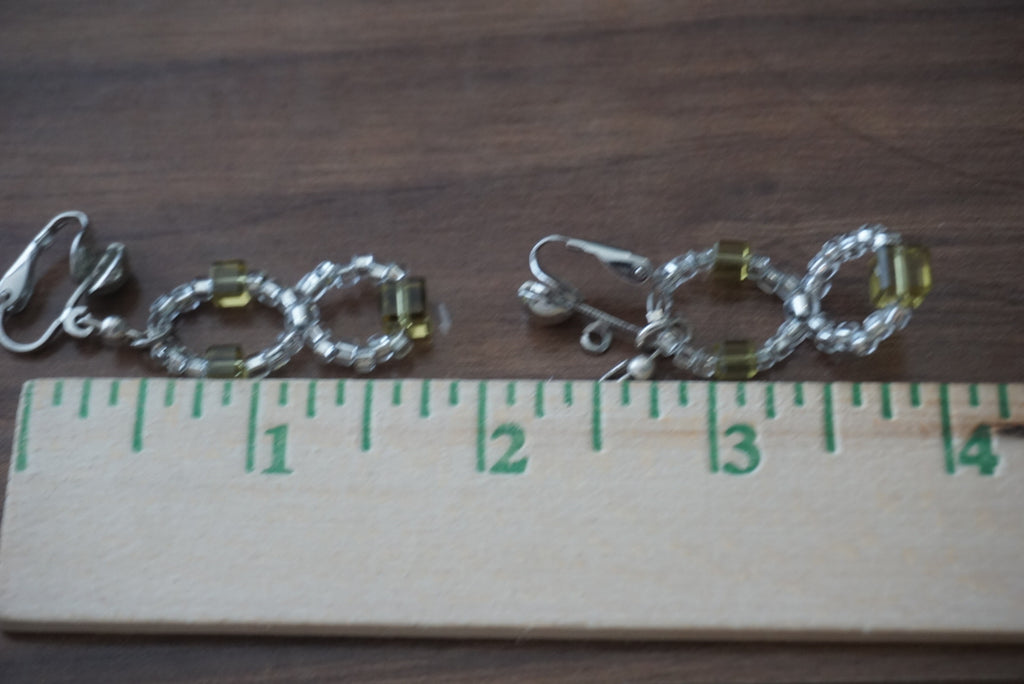 Elegant Yellow Glass Bead Earrings