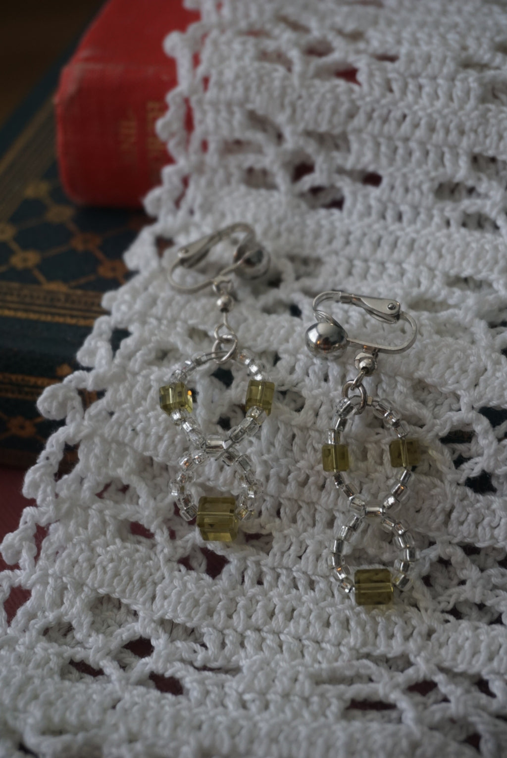 Elegant Yellow Glass Bead Earrings