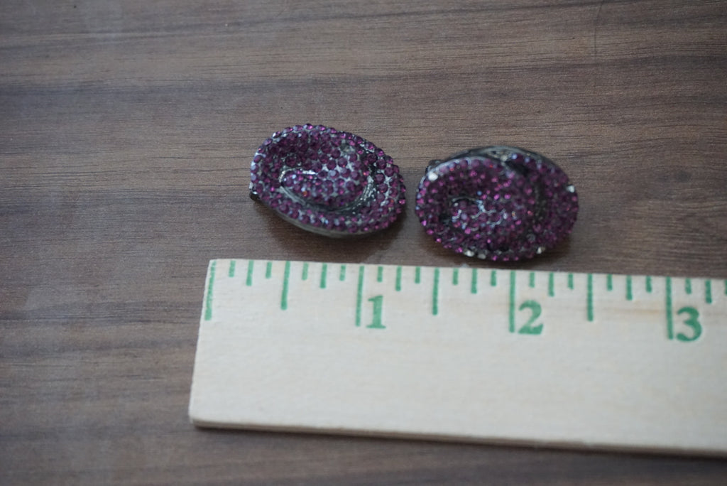 Vintage Glittery Clip-On Earrings