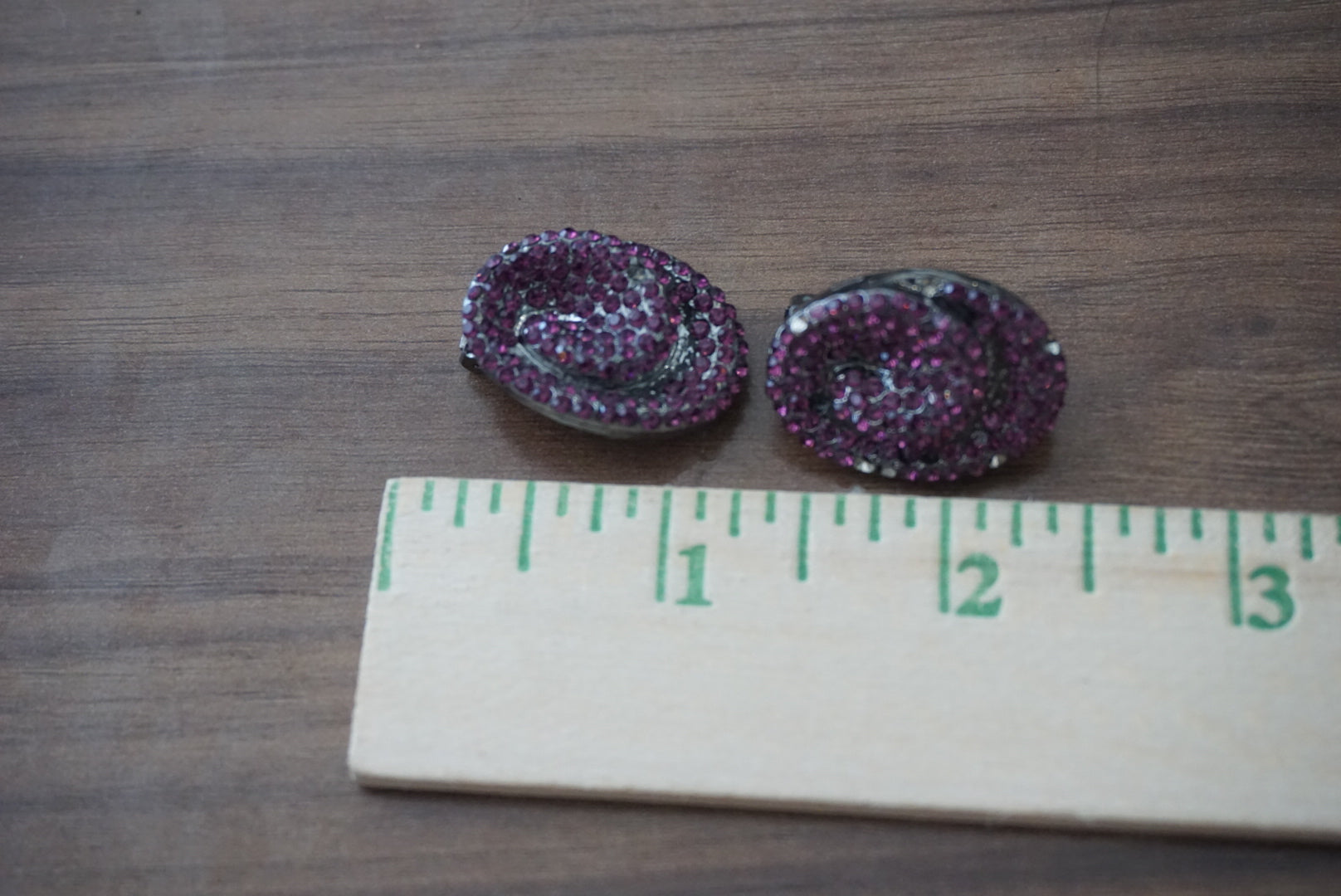 Vintage Glittery Clip-On Earrings