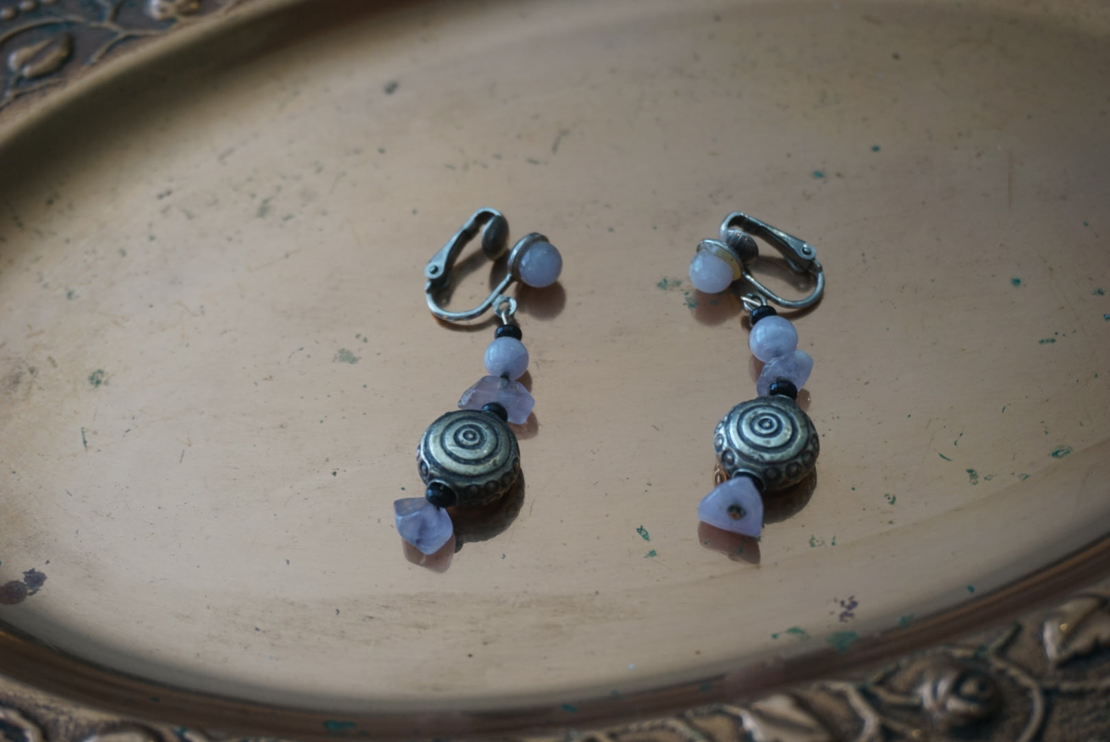 Handmade Beaded Dangle Earrings