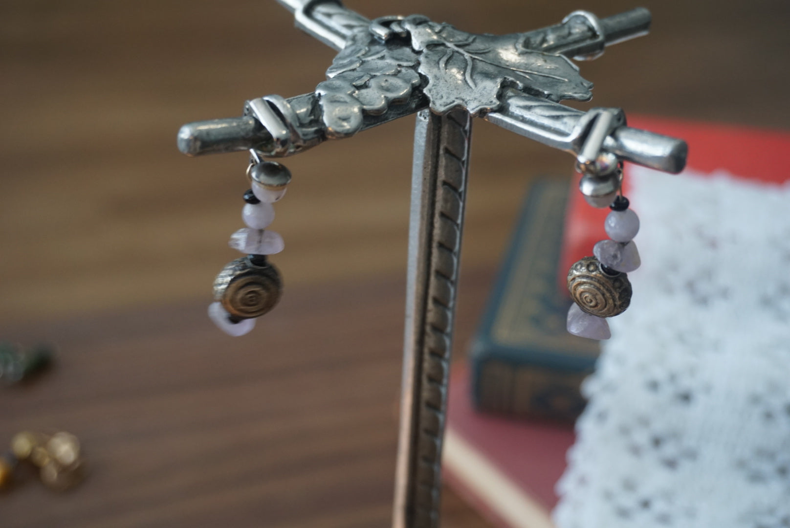 Handmade Beaded Dangle Earrings