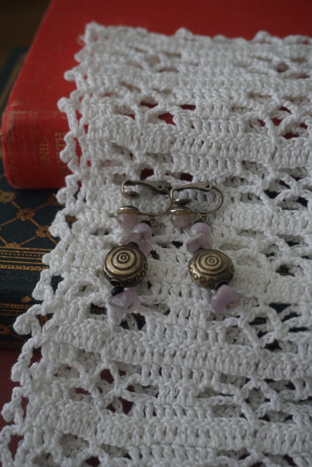 Handmade Beaded Dangle Earrings