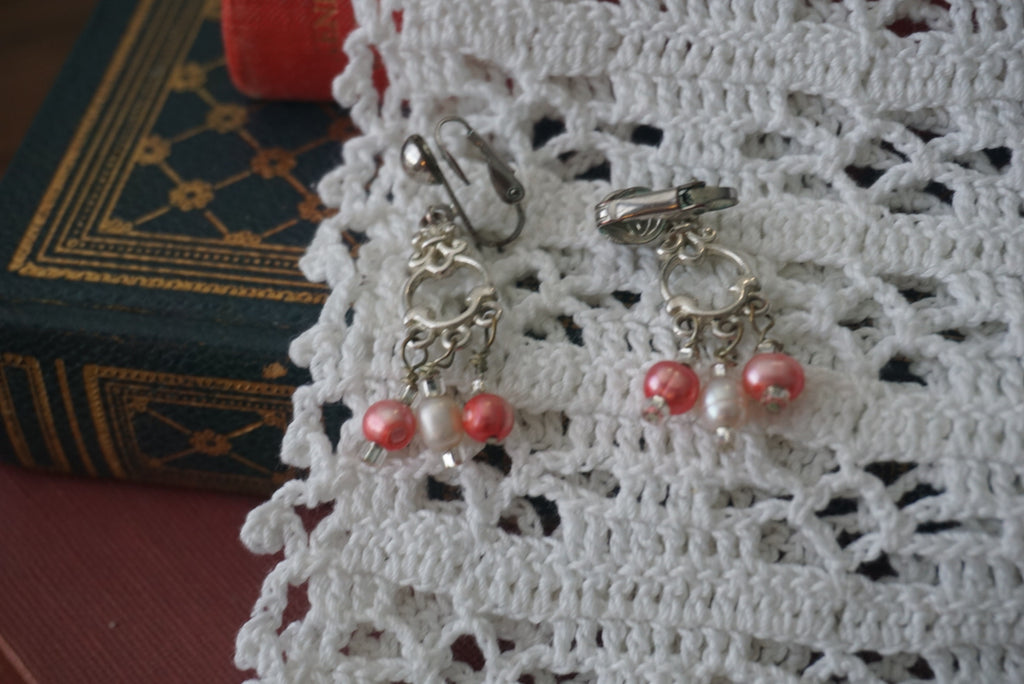 Silver and Pearl Drop Earrings