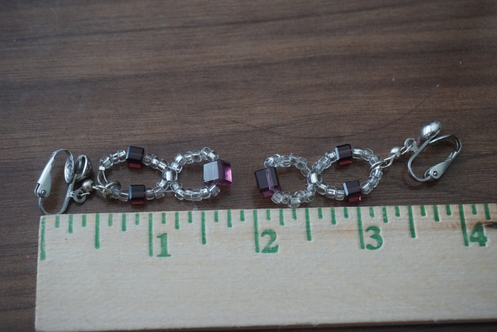 Elegant Brown and Silver Earrings