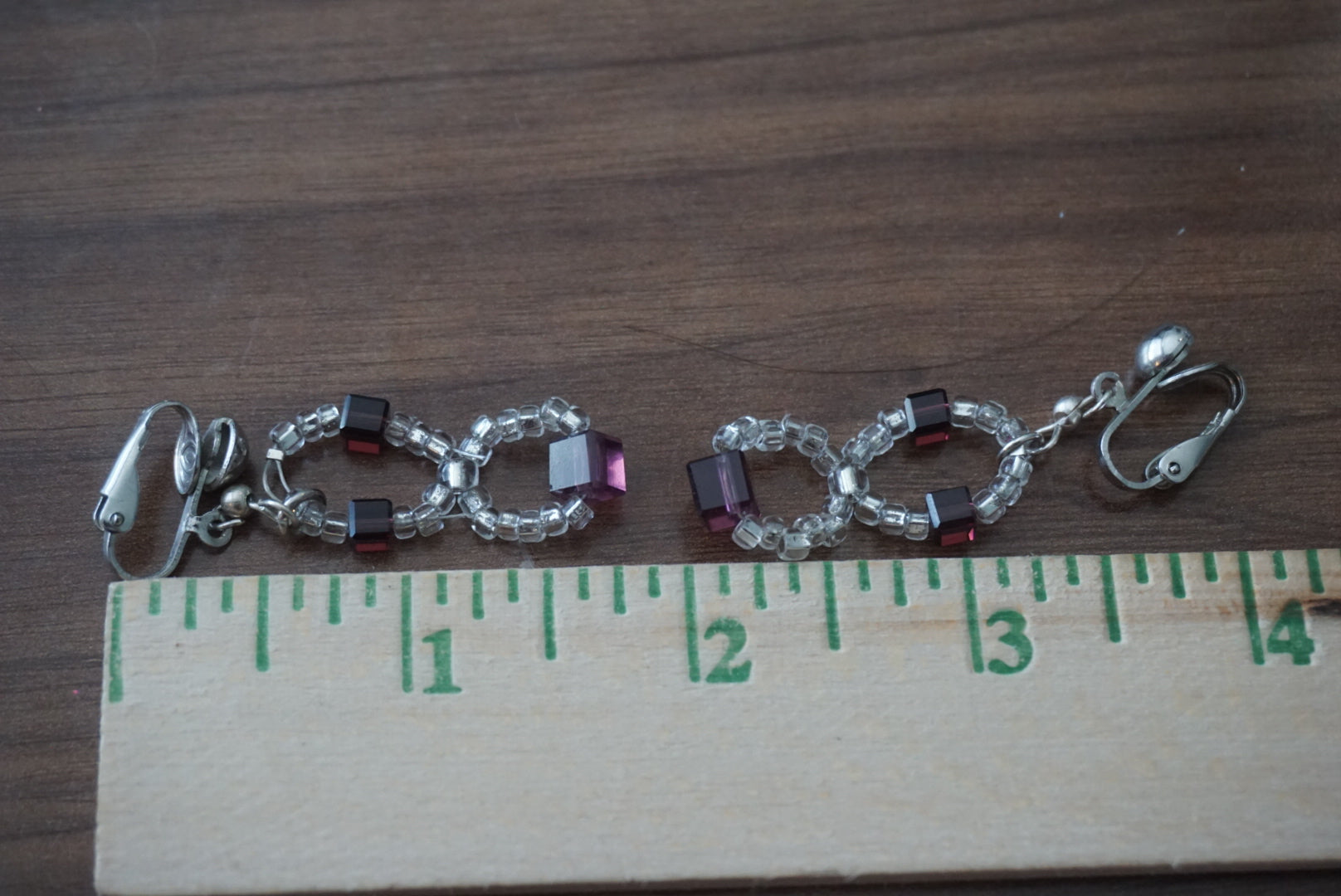 Elegant Brown and Silver Earrings
