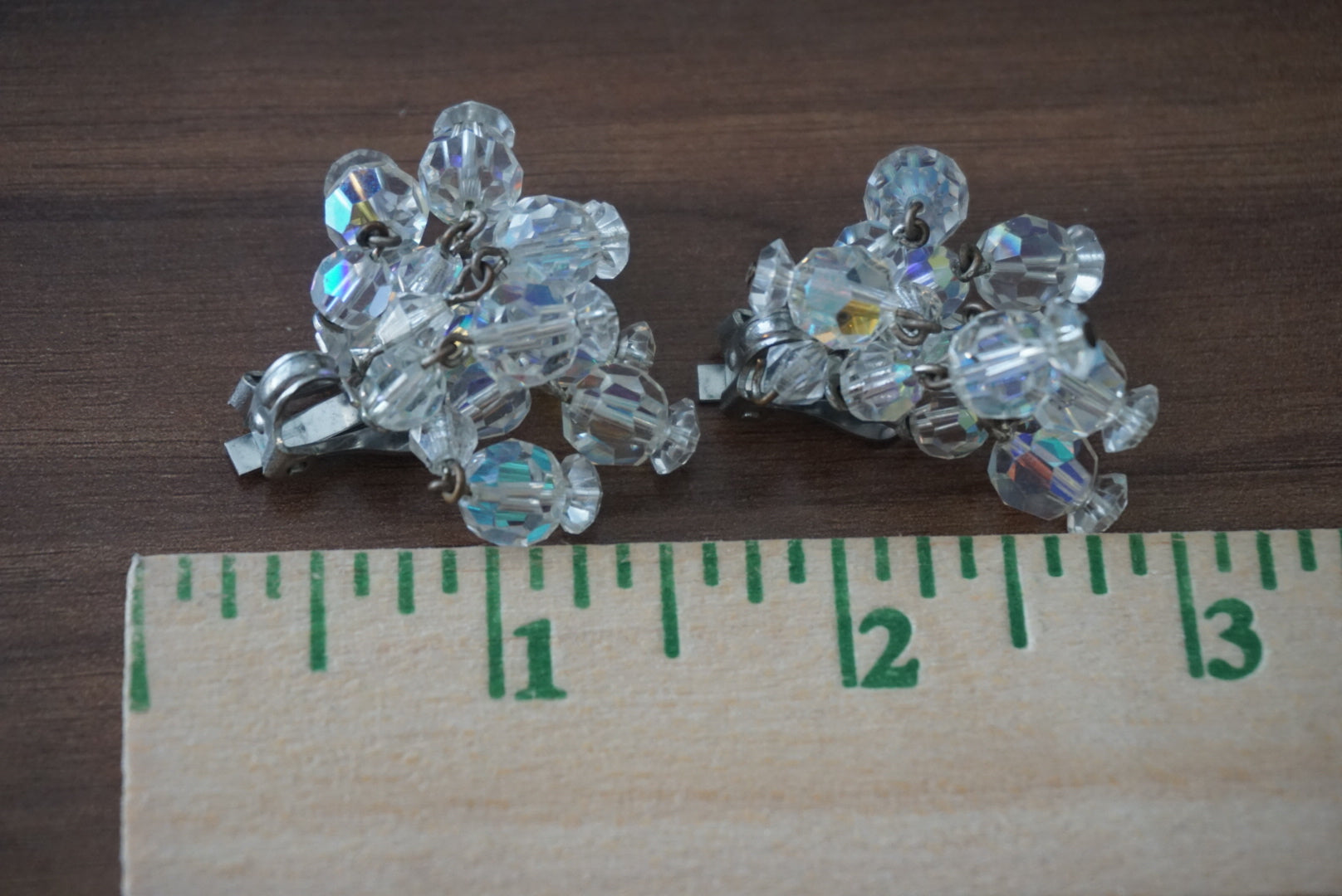 Vintage Crystal Clip-On Earrings