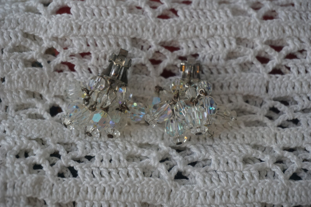 Vintage Crystal Clip-On Earrings