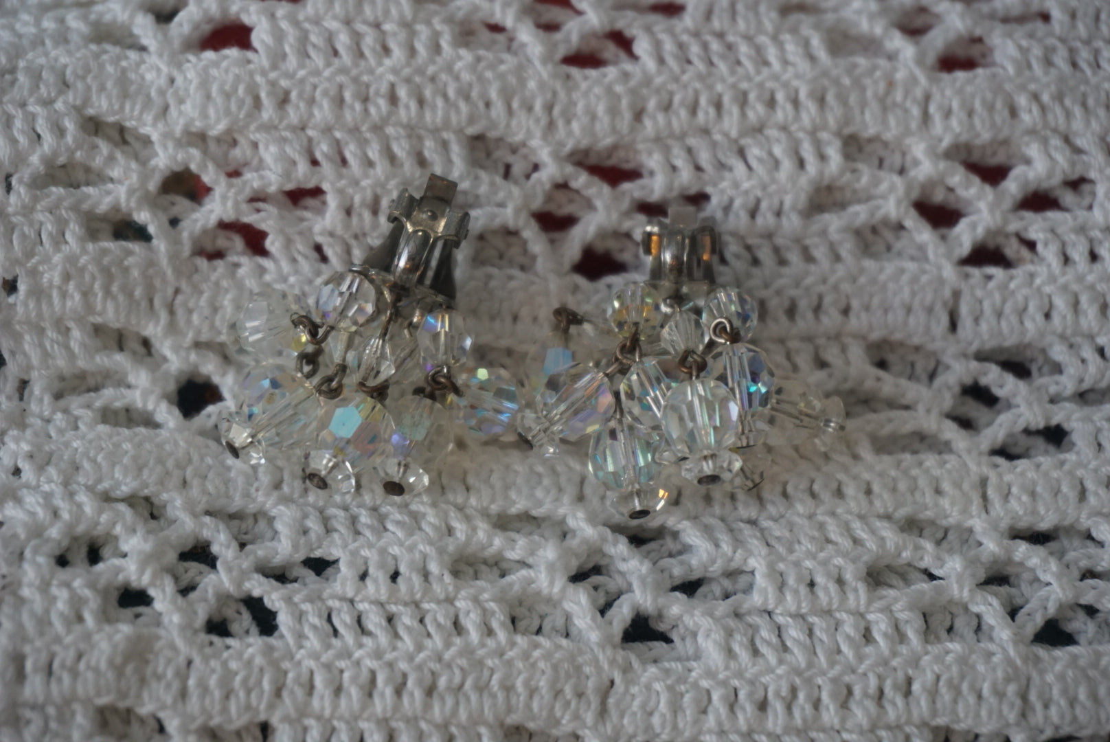 Vintage Crystal Clip-On Earrings