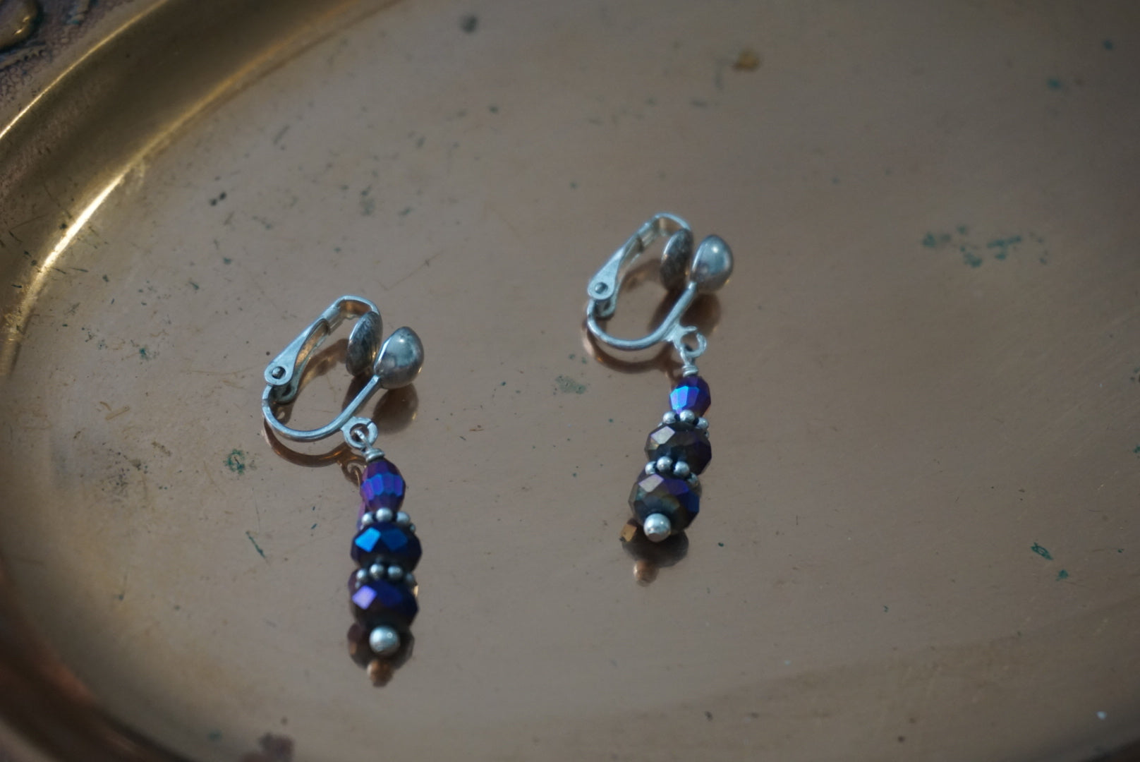 Vintage Beaded Dangle Earrings