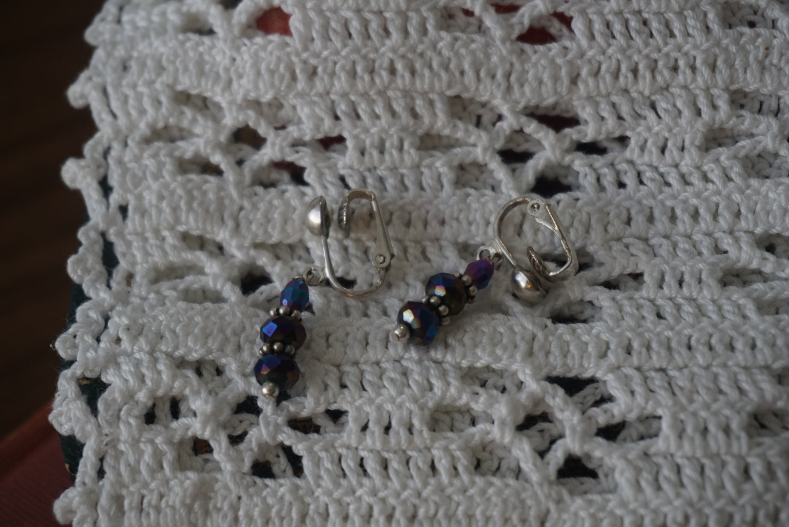 Vintage Beaded Dangle Earrings