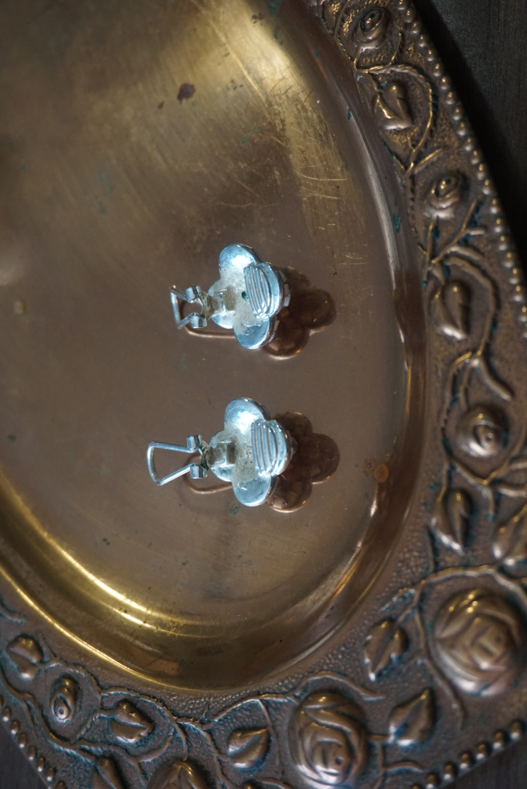 Floral Design Clip-On Earrings