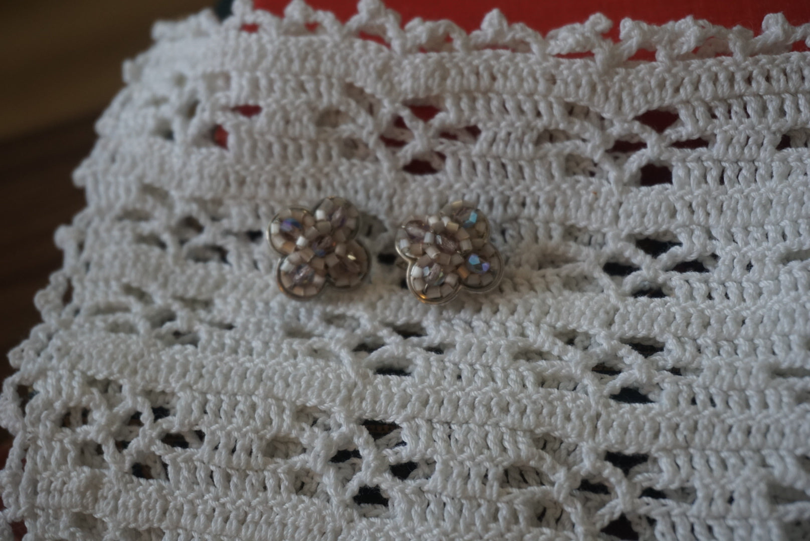 Floral Design Clip-On Earrings