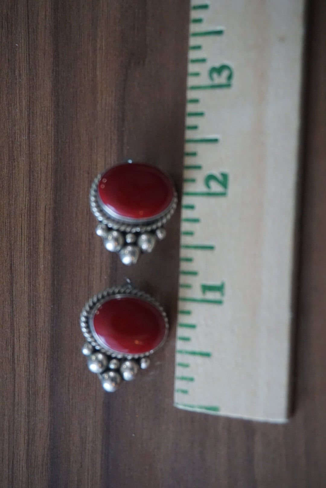 Vintage Red Clip-On Earrings