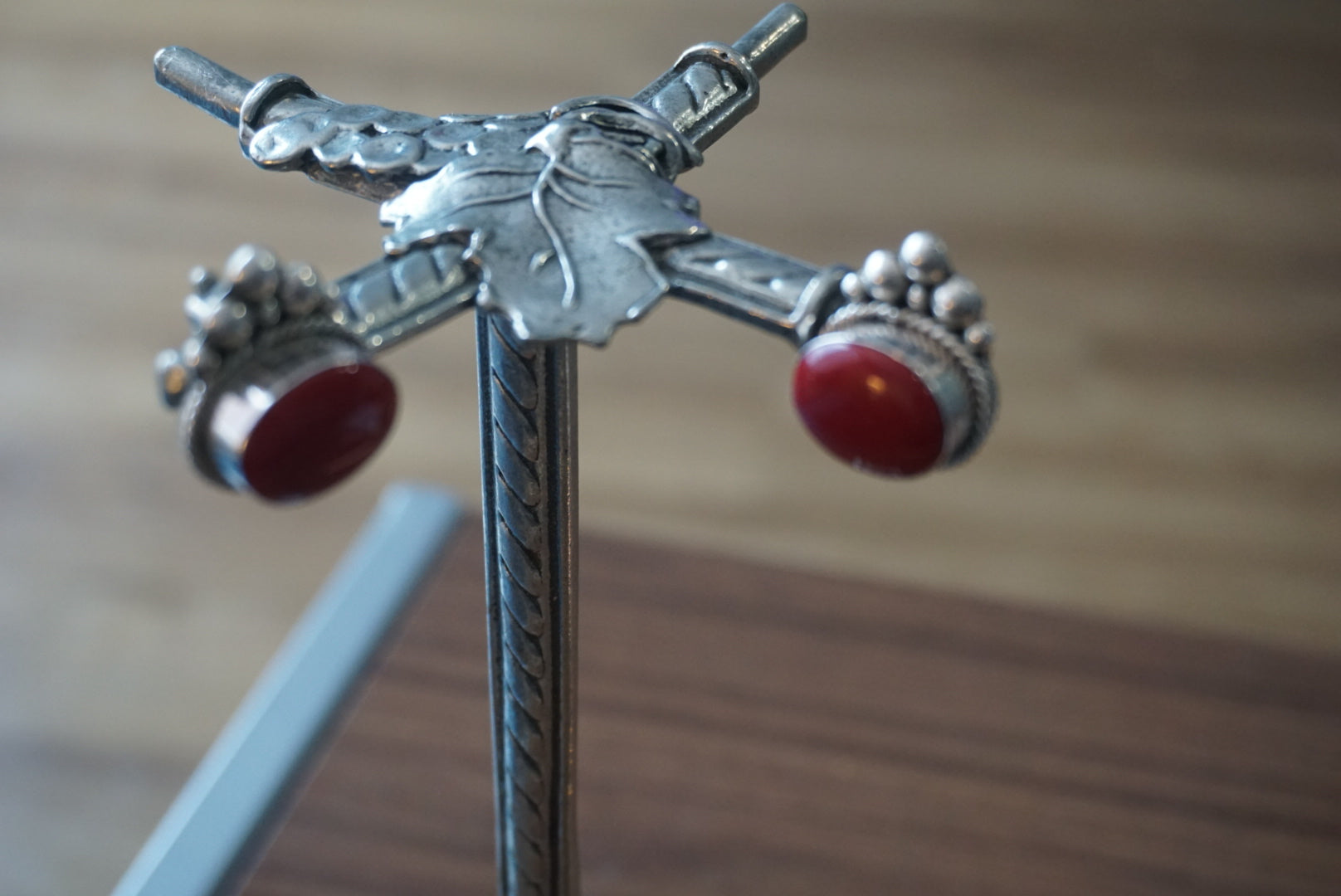 Vintage Red Clip-On Earrings