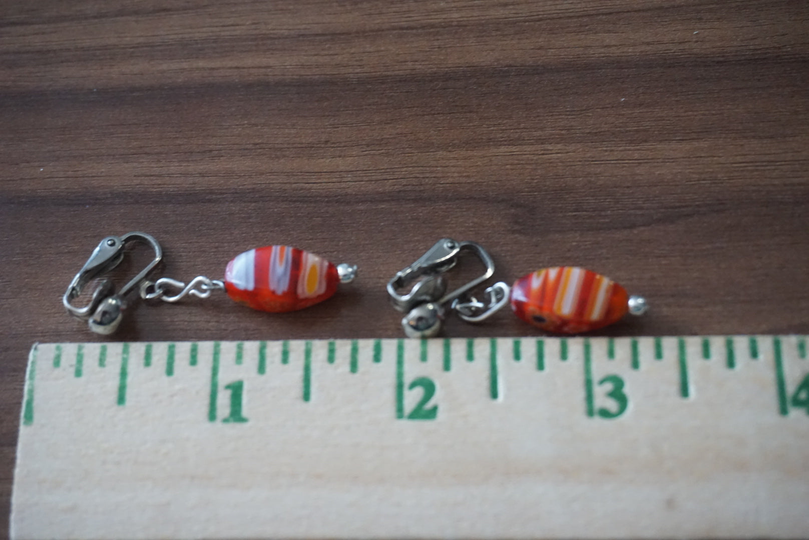 Artisan Handmade Clip-On Earrings with Colorful Beads