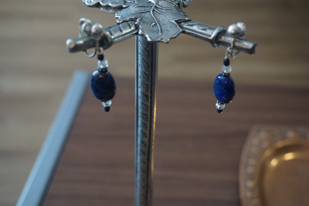 Lapis Lazuli and Silver Earrings