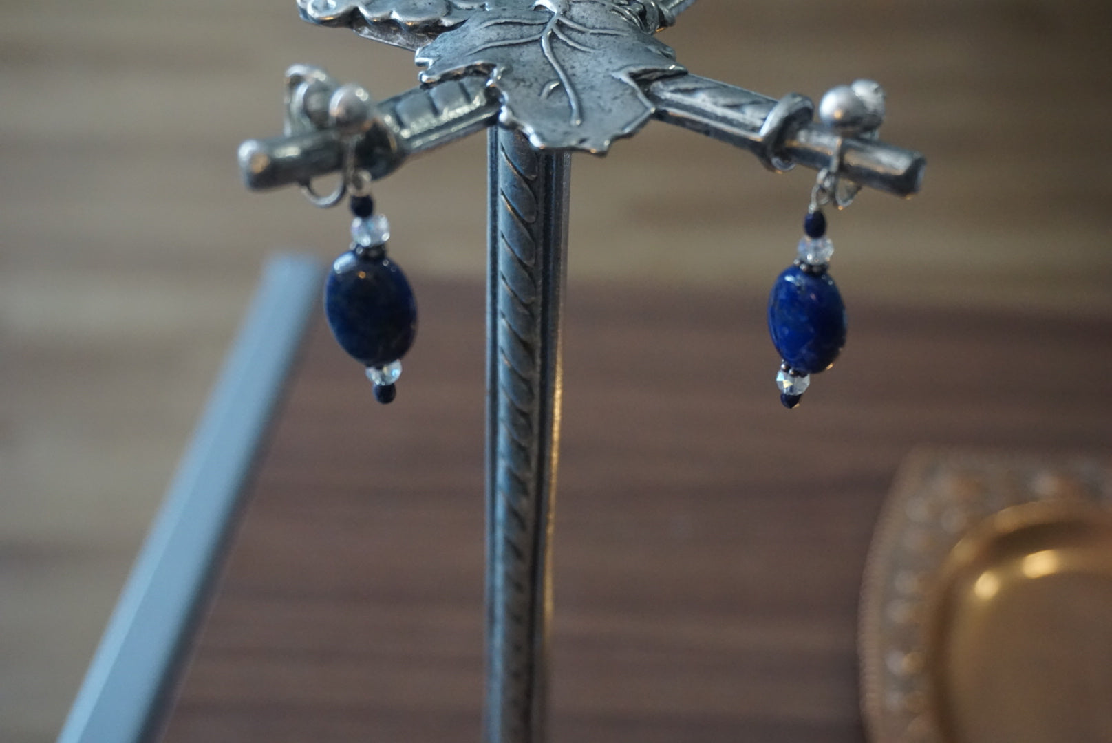 Lapis Lazuli and Silver Earrings