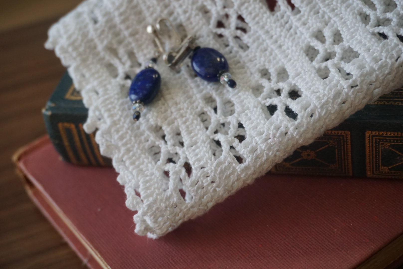 Lapis Lazuli and Silver Earrings