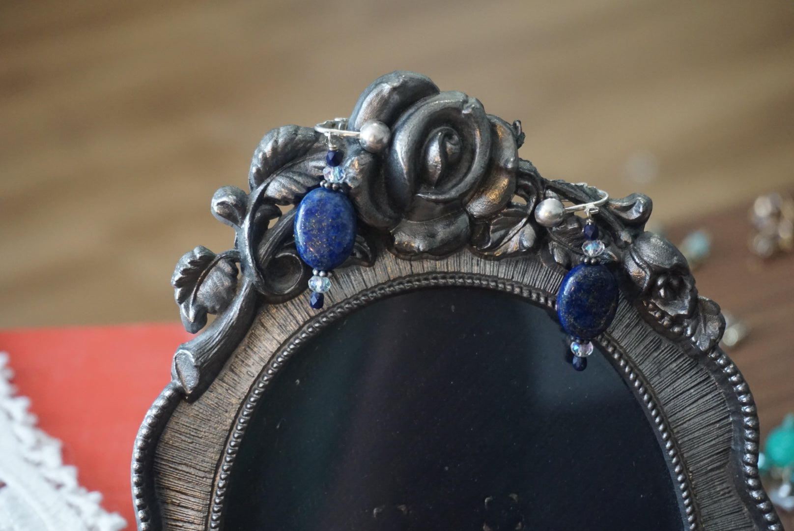 Lapis Lazuli and Silver Earrings