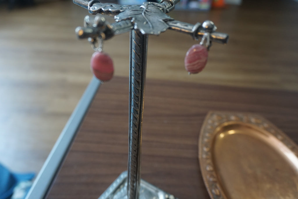 Pink Stone Earrings
