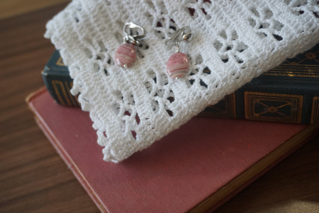 Pink Stone Earrings