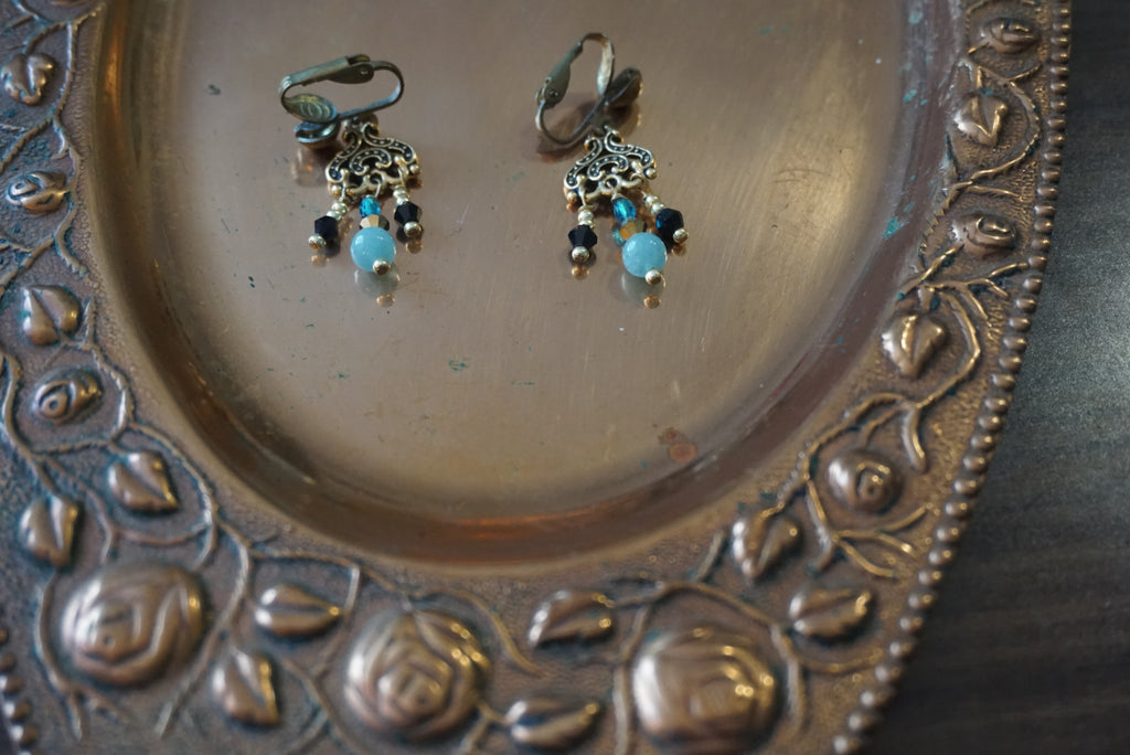 Vintage Beaded Dangle Earrings
