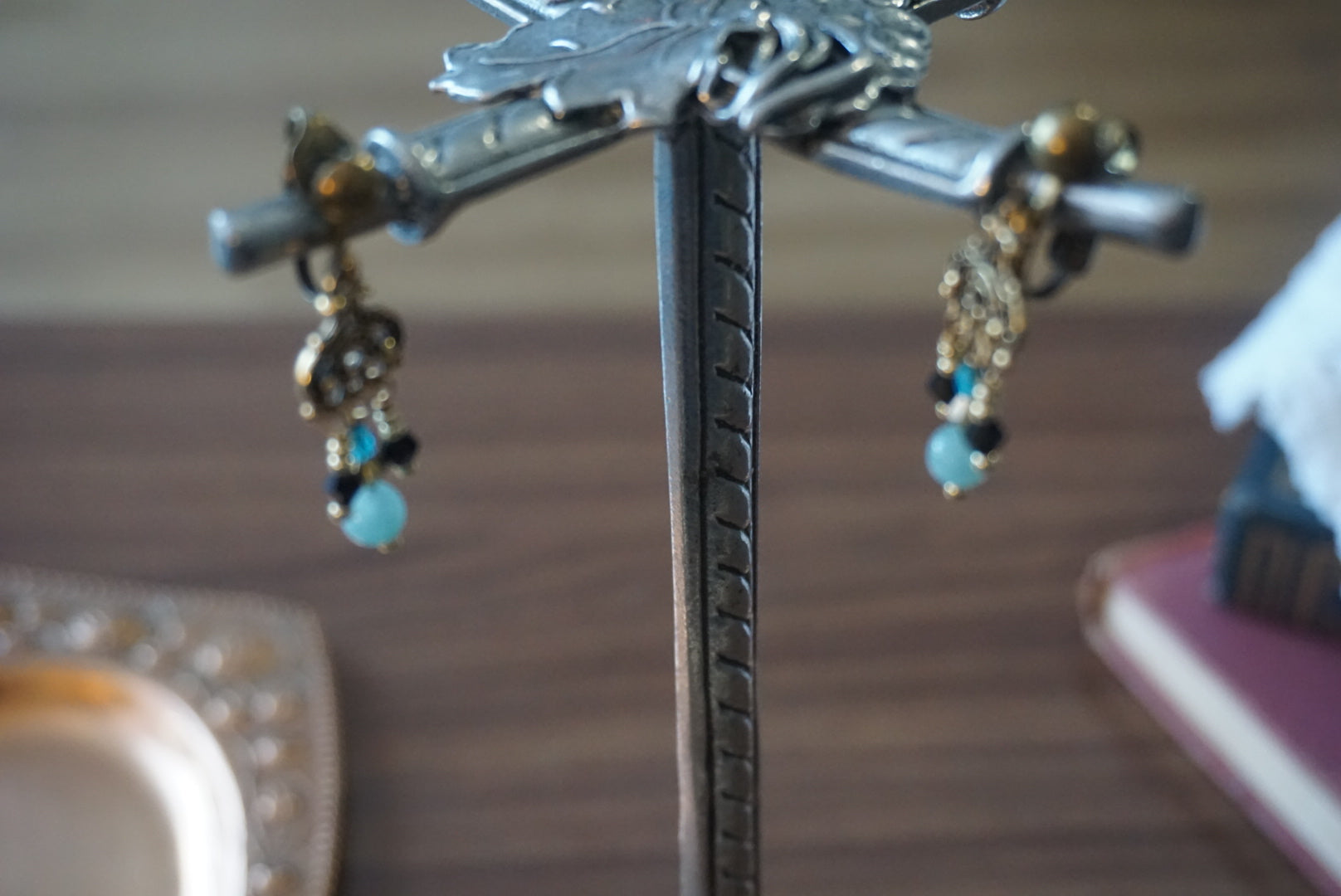Vintage Beaded Dangle Earrings