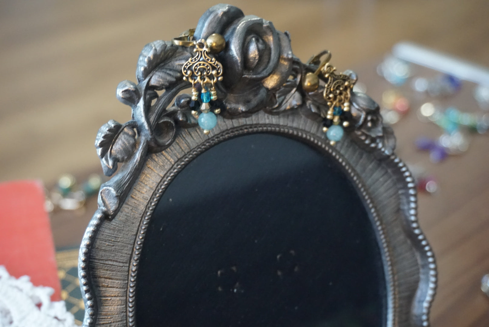 Vintage Beaded Dangle Earrings