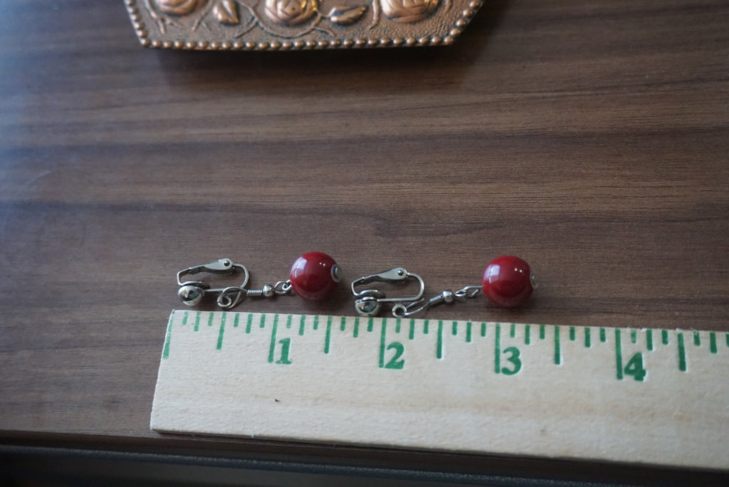 Pink Pearl Clip-On Earrings