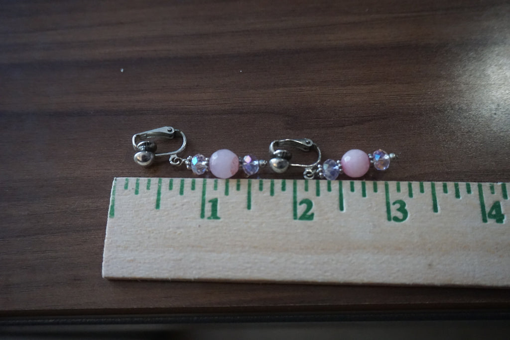 Elegant Pink Beaded Earrings