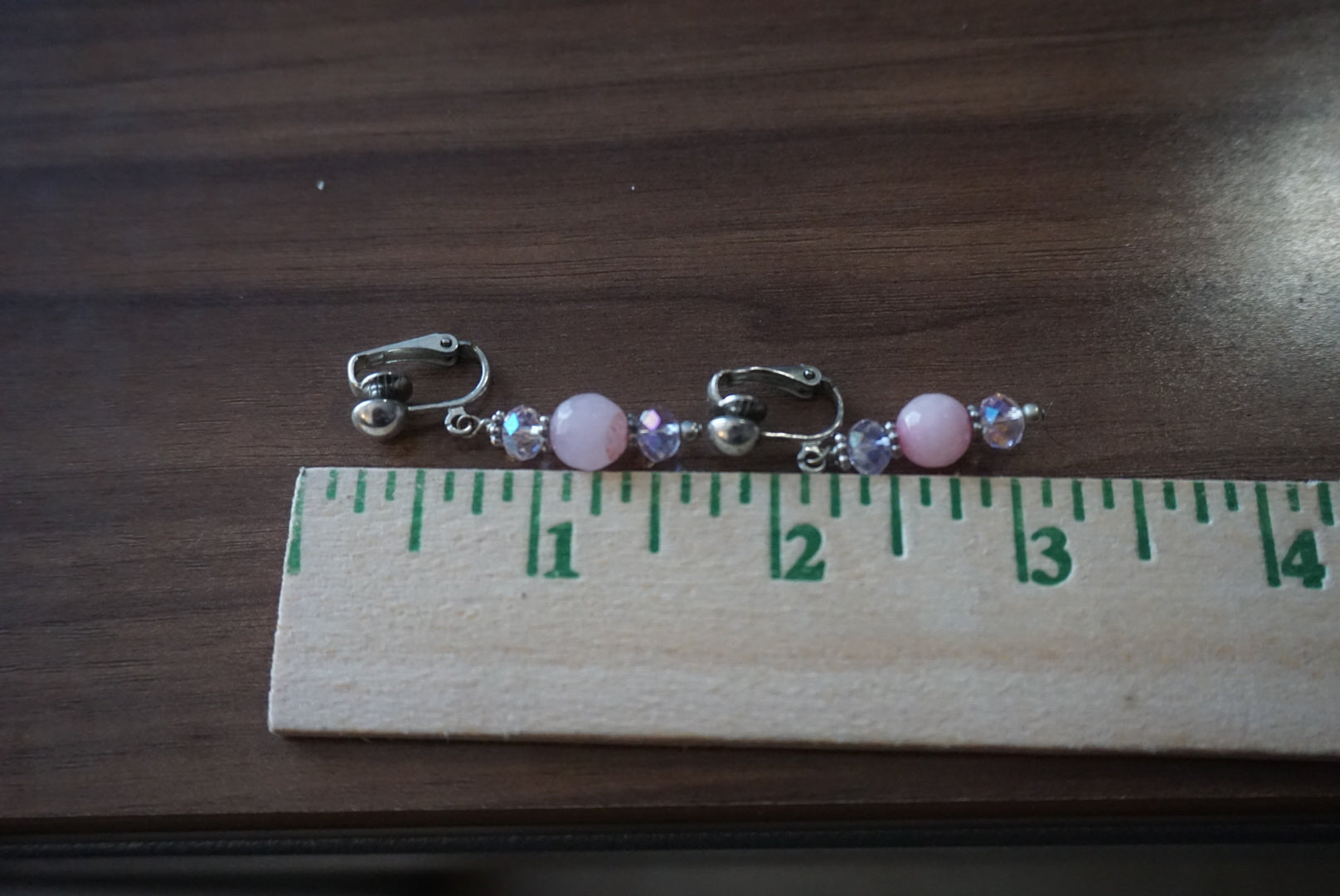 Elegant Pink Beaded Earrings