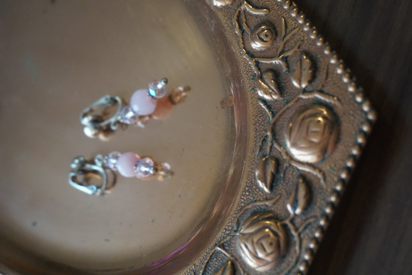 Elegant Pink Beaded Earrings