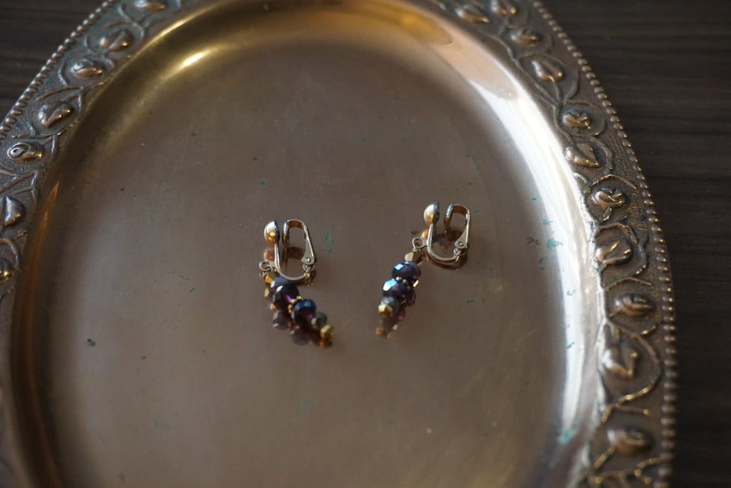 Elegant Beaded Clip-On Earrings
