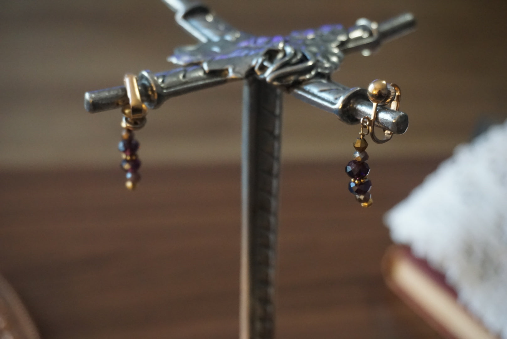 Elegant Beaded Clip-On Earrings