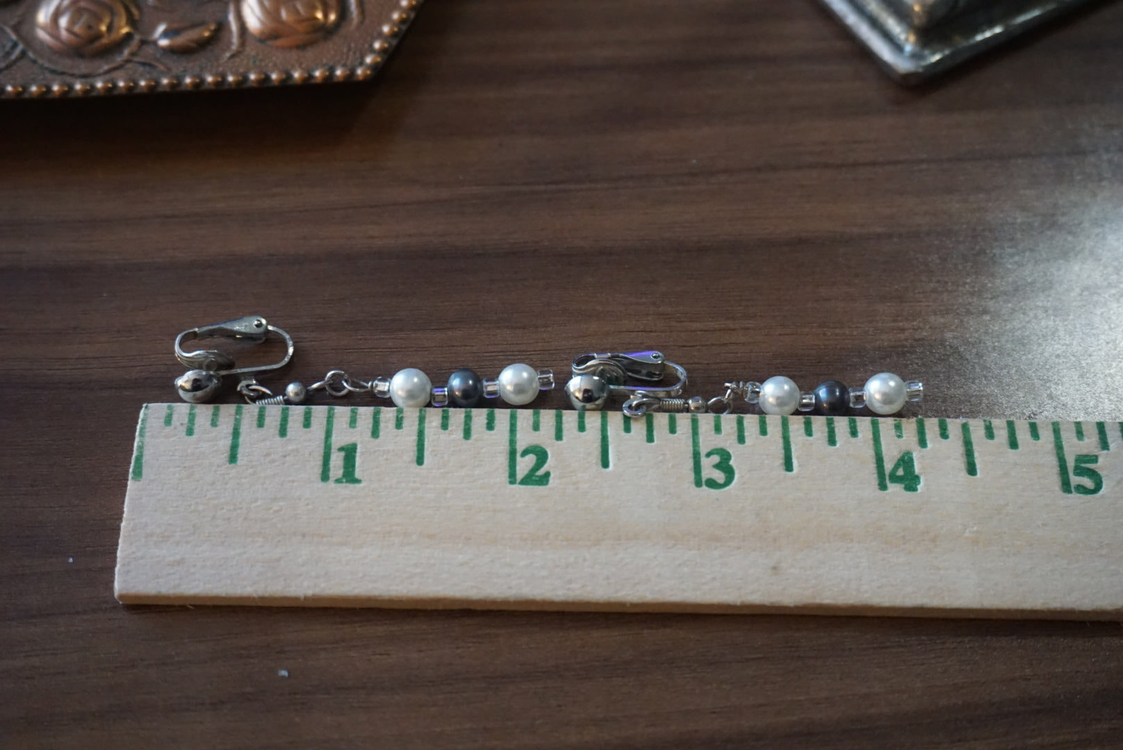 Silver and Pearl Drop Earrings