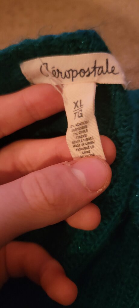 Céropostale Green Ribbed Sweater