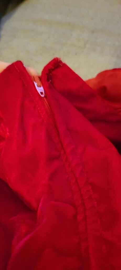 Red Dress with Puff Sleeves