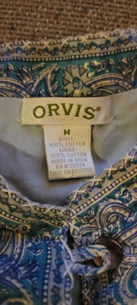 Orvis Cotton Printed Vest