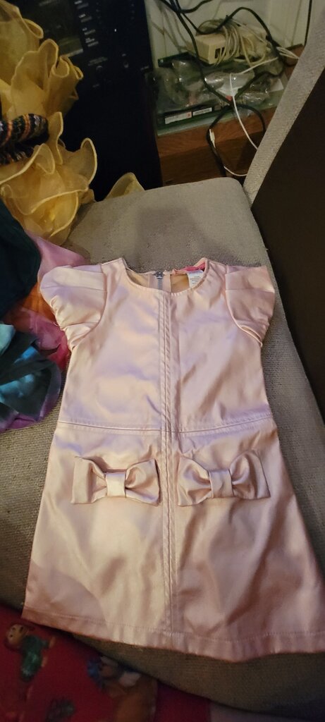 Girls Pink Dress with Bows